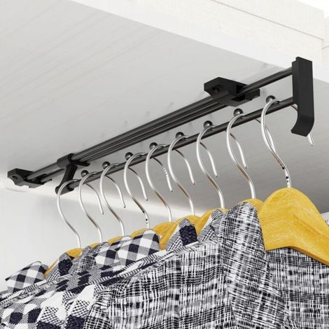 Sliding Clothes Rail Door, Sliding Wardrobe Rail, Length 353 mm Sliding Wardrobe Rail, Retractable Wardrobe Rail (1/5)