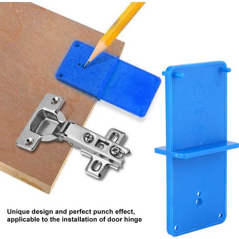 2 pièces gabarit guide repère perçage trou charnière pour porte meuble assemblage (1/5)