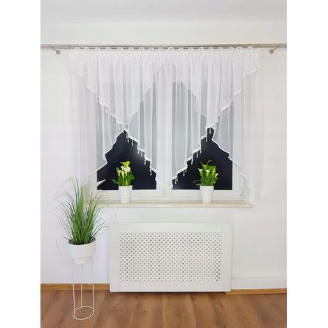 Tenda pronta con perline - bianca (1/5)