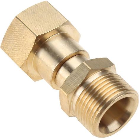 Voici une proposition de titre produit optimisé pour le SEO en français (moins de 190 caractères) :
Raccord rotatif de buse de lavage haute pression en laiton - Connecteur de tuyau fileté, joint tour (1/4)