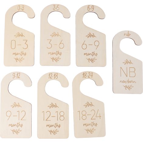 Ensemble de 7 pièces de séparateurs de placard pour bébé, en buis, double face, pour chambre d'enfant. (1/5)