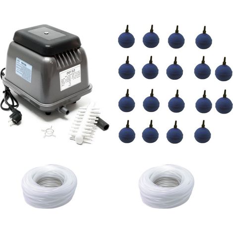 Set aération bassin 18 boules + pompe à air 16800 l/h. Bassins de + de 50 m³ (1/4)