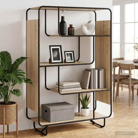 vidaXL Buffet haut Chêne Sonoma 93.5 x 37.5 x 144 cm Bois d'ingénierie (1/5)