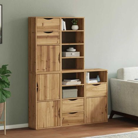 vidaXL Side Cabinets 5 pcs "ODDA" 40x24x79 cm Solid Wood Pine (1/5)