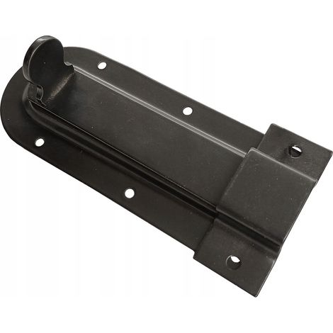 Verrou De Porte Domax WZD100, 100 x 46 mm, Acier Noir, Fermeture Pour Portillon Et Porte (1/5)