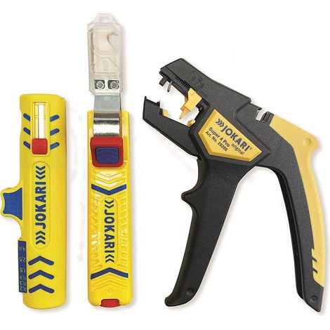 Jokari Hausinstallationsset Basic Abisolierzange Kabelentmantler Kabelmesser