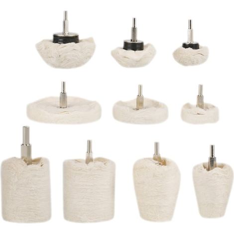 Ortviai Lot de 10 tampons polissage coton pour perceuse – disques abrasifs 50 à 100 mm, blancs, réutilisables (1/5)