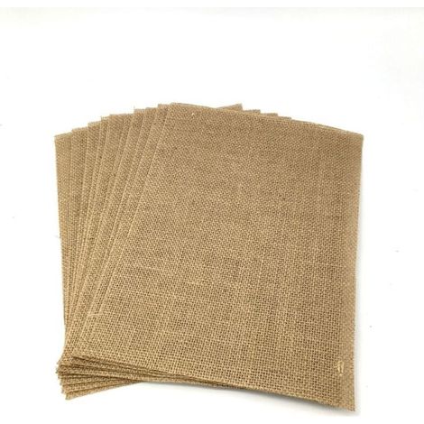 Lot de 10 sets de table en jute naturel 12 x 17 cm – Décoration mariage et maison – Tapis, sous-verres, accessoires bricolage (1/2)