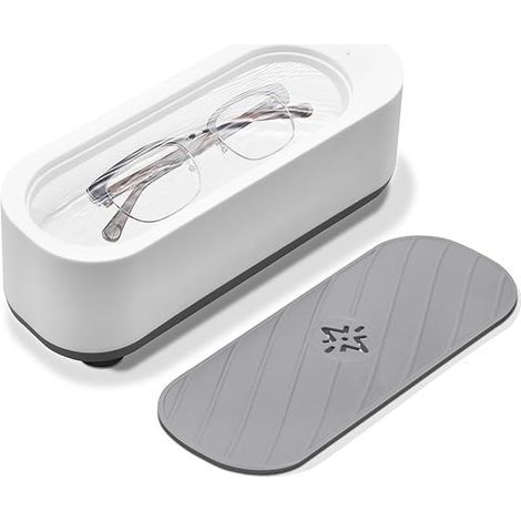 Nettoyeur Ultrasons lunettes Bijoux 360° Ultrasonic Cleaner, Appareil de Nettoyage à Ultrasons, Nettoyeur Sonique Automatique, Bac Ultrasons Portable mit pour Bijoux, Rasoirs, Bagues, Collier