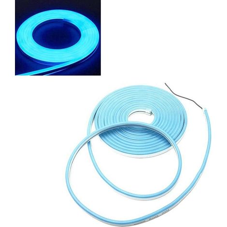 Striscia Led Azzurro Turchese Per Scritte Insegne Luminose Strip Flessibile 5 Mt (1/3)