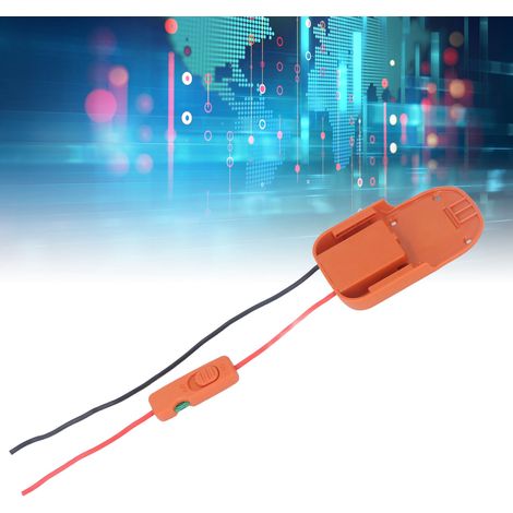 Adaptateur de batterie avec trous de montage pour batteries Richie 18V et AEG 18V avec bornes à fusible. (1/5)