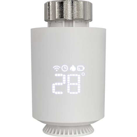 Programmable thermostat, thermostat, radiator actuator, temperature controller, white, for home, smart thermostat (1/4)