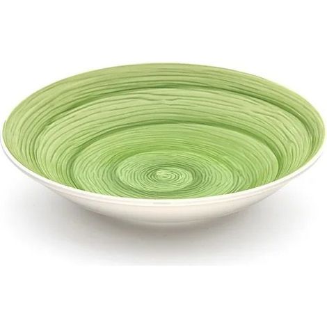 Tiefer Teller lime memento aus handbemalter Keramik Ø 23,5 cm