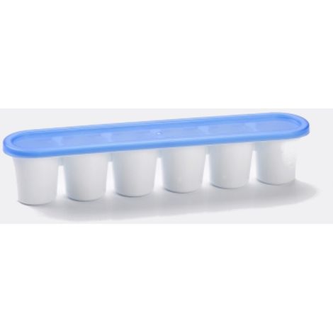 TrAdE Shop Traesio - 2 Vaschetta Forma Ghiaccio Forme Stampi Per Cubetti Da Freezer Rigido Con Tappo -