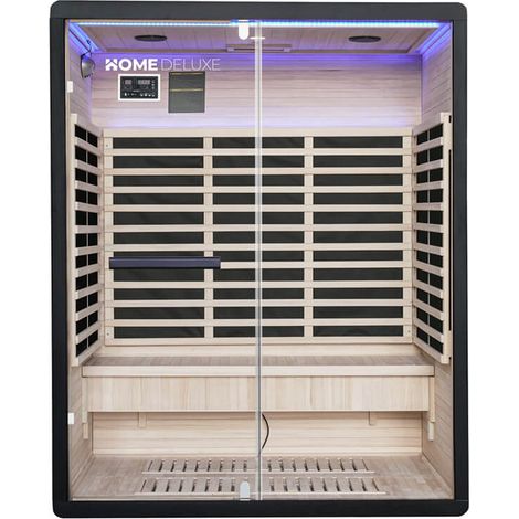 Home Deluxe Cabina de infrarrojos NERO L- Hemlock Negro