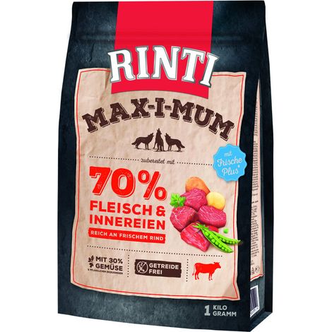 Rinti Max-i-Mum Hundetrockenfutter Adult 1 kg Rind