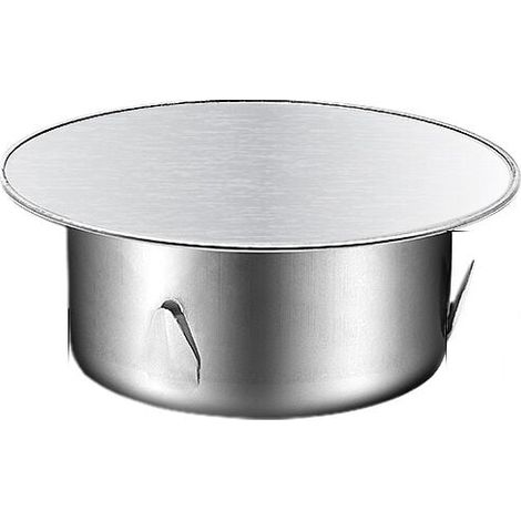 Juego de 2 tapones ciegos para tubos de estufa, acero inoxidable de alta densidad, 55 mm, color plata, tapa de orificio de chimenea de acero inoxidable (1/3)