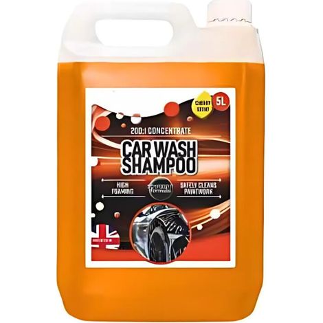 5L Car Shampoo Concentrated High Foam Car Wash Shampoo Cherry Scent Wax Safe Streak Free for Paint Wheels & Trim