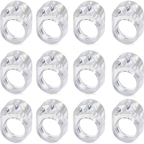 Lot de 12 Butée Poignée de Porte Transparent Stop Porte en PVC Arret de Porte Diamètre 17mm (1/5)