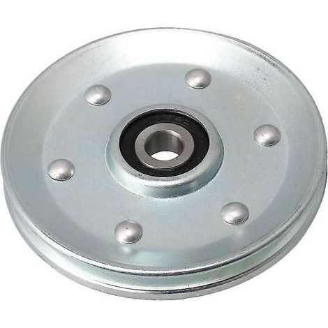 Kaelt - Poulie de câble à roulement en fer de type V pour ouvre-porte de garage 90 x 10 mm argent (1/3)
