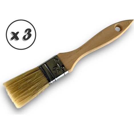 Pinceau queue de morue Largeur 30 mm Différentes épaisseurs Tous travaux peinture, laques, vernis - Quantité x 3 - Double épaisseur - 30 mm