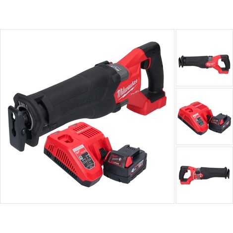 Milwaukee M18 FSZ-401 Akku Recipro Säbelsäge 18 V Brushless + 1x Akku 4,0 Ah + Ladegerät