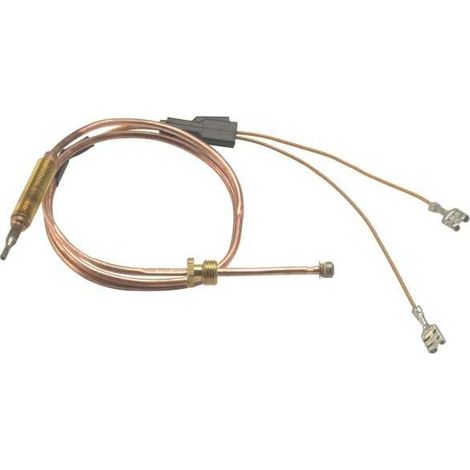 Plombservice – Thermocouple dérivation universel 600mm – 2 fiches femelles – Contrôle de flamme – Pour chaudières et systèmes de chauffage