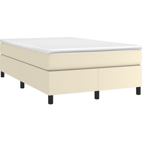 Boxspringbett mit Matratze Creme 120x200 cm Kunstleder vidaXL (1/4)