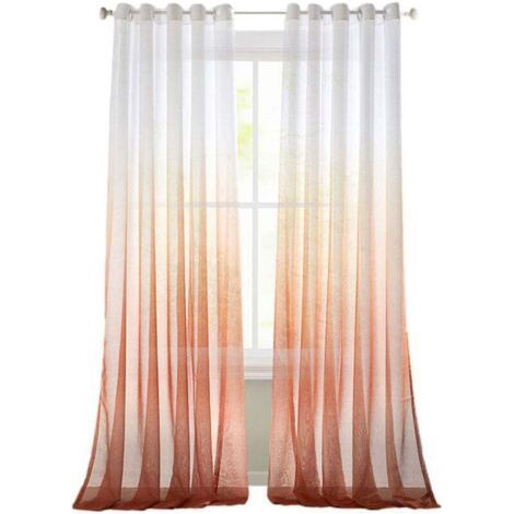 1 Curtain 100x250cm with Floral Print - for Living Room or Bedroom - Window Decoration (1/4)