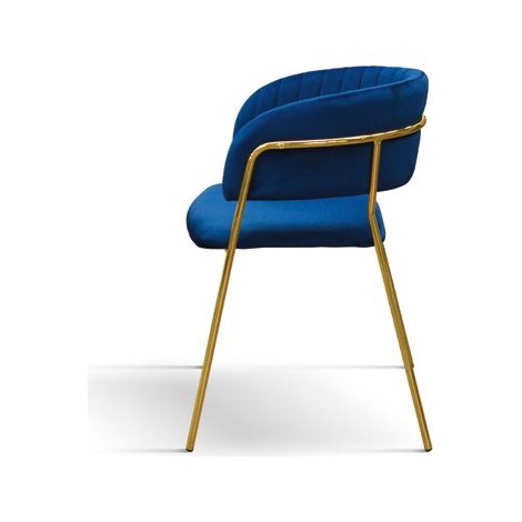 SOLANA - sedia di design moderno in velluto (1/4)