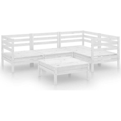 Maison Exclusive - Juego de muebles de jardín 5 piezas madera mac (1/5)