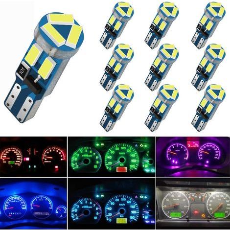 Lot de 10 ampoules LED T5 avec douille à visser 74 70 37 17 2721 PC74 PC37 pour indicateurs de tableau de bord (1/5)