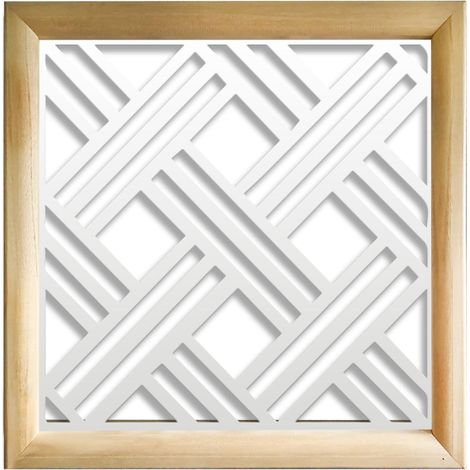 CLASSIC D - Moduli Decorativi in Legno e PVC - Colore: bianco - Misura: 48x48 cm (1/4)