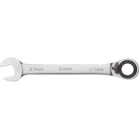 WGB Maulschlüssel mit Ringratsche Schraubenschlüssel gekröpft SW 10 mm Stahl