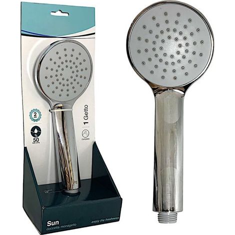 Doccino Doccetta Monogetto Rotondo Ø90mm in ABS Anticalcare Attacco 1/2" (1/5)
