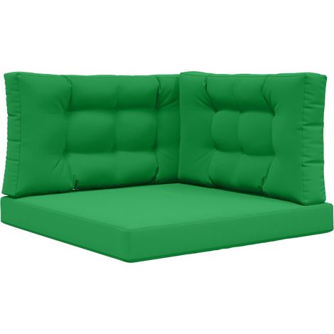 Maison Exclusive - Cuscino per divano da esterno 3 pcs Verde Poliestere (1/5)