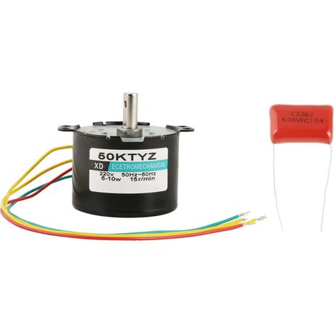 Miniatur-Synchronmotor mit niedriger Drehzahl, 220 V Wechselstrom (15 U/min) (1/5)