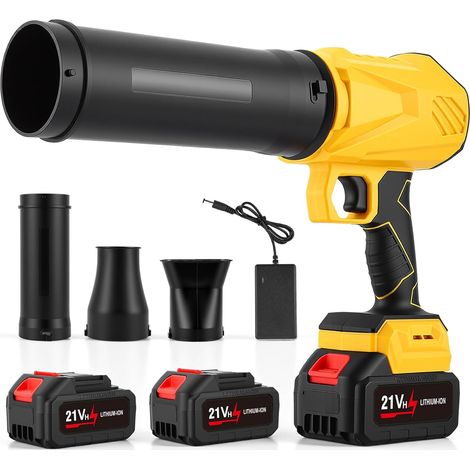 Souffleur de Feuilles sans Fil avec 2 Batteries 4000 mAh et Chargeur,Souffleur Batterie Léger, 3 Buses de Soufflage, Souffleur Electrique 48000 TR/Min pour Feuilles, Poussière, Jardin et Maison (1/5)