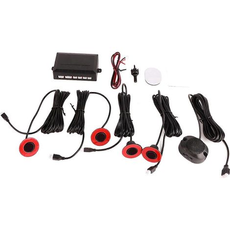 Capteur radar de recul intégré pour voiture de 16,5 mm avec kit auxiliaire et avertisseur sonore (noir) (1/4)