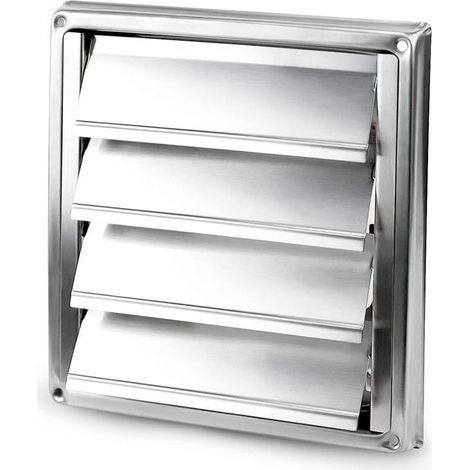 Grille de Ventilation, 150mm,Ventilation Ventilation en Acier Inoxydable Mur Ventilation Carré Sèche-Linge Extracteur Ventilateur Sortie,Envoyer des vis (1/5)