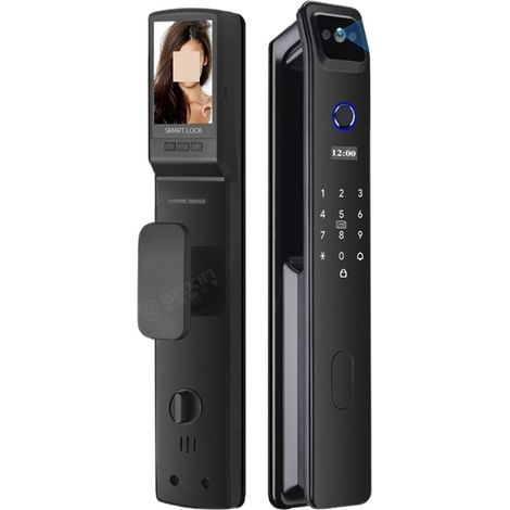 Serrure Intelligente à Reconnaissance f-a-ciale 3D, avec caméra intégrée, WiFi, Application d'empreintes digitales, télécommande, Kit de Verrouillage à mortaise(30 240Mortise) (1/4)