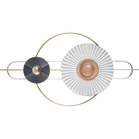 Decorazione da parete in metallo ferro irregolare moderno pezzo d'accento orizzontale multicolore Amarante