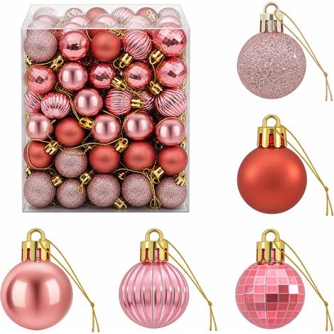 Set di Palline di Natale 150 pz Rosa e rosé 3 cm Polistirolo vidaXL (1/5)