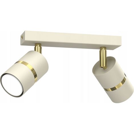 LÁMPARA DE TECHO LÁMPARA DE TECHO DE 2 PUNTOS LÁMPARA DE TECHO TIRA GU10 SPOT DORADO LED GU10 (1/5)
