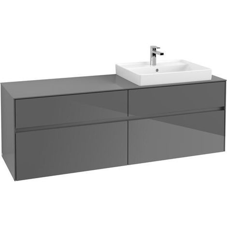 VB WTUS Collaro C023B0 1600x548x500mm avec 4 façades WT en gris brillant