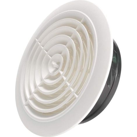 200mm Grille de Ventilation Ajustable Aération d'Air Ronde (1/4)