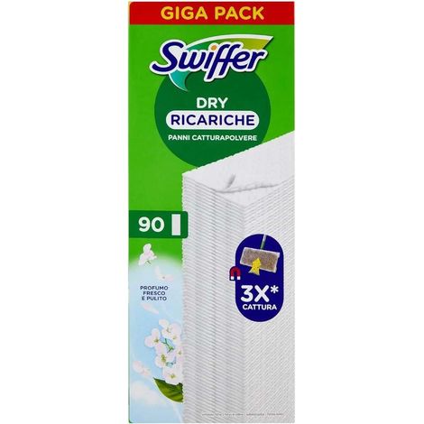 Swiffer Trocken Wischtücher Nachfüllpack, 90er Wischtücher mit Duft