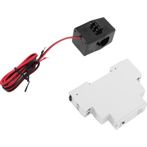 Compteur d'énergie intelligent monophasé sur rail DIN avec application de surveillance en temps réel et transformateur de courant intégré. (1/5)