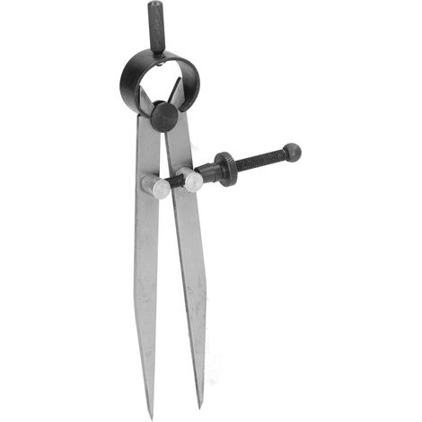 Outils de travail du cuir à faire soi-même : compas à ailettes en acier, compas pour cuir, compas de mesure de diamètre. (1/5)