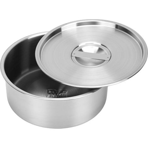 Stainless Steel Steamer Bowl with Lid, Thickened Steamer Rice Bowl, Household Kitchenware, Soup Bowls for Fruit Salad, Dessert, Ideal for (15 cm) (1/5)